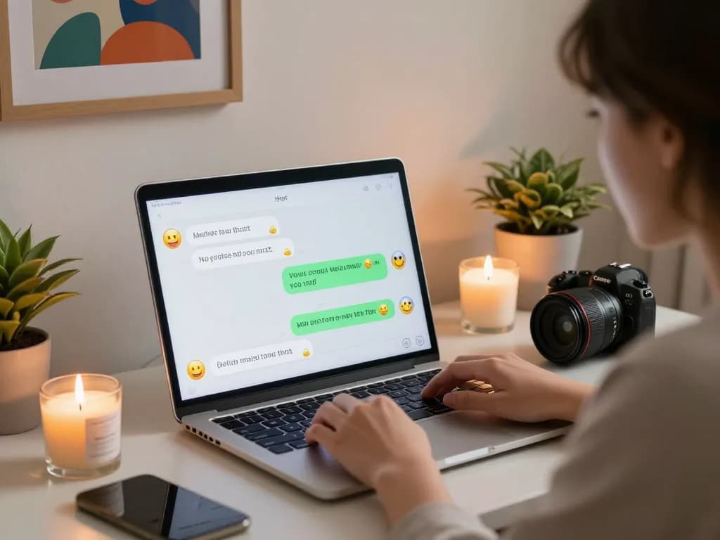 Engaging NSFW AI chat experience in a cozy home setup.