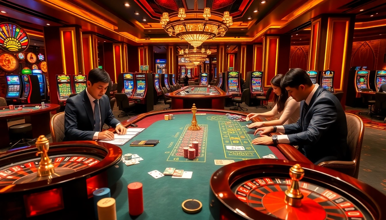 Gambling excitement at PG88.COM with players at a luxurious casino table.
