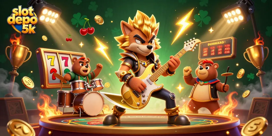 Experience excitement with slot depo 5k in a vibrant gaming scene featuring dynamic characters and elements.