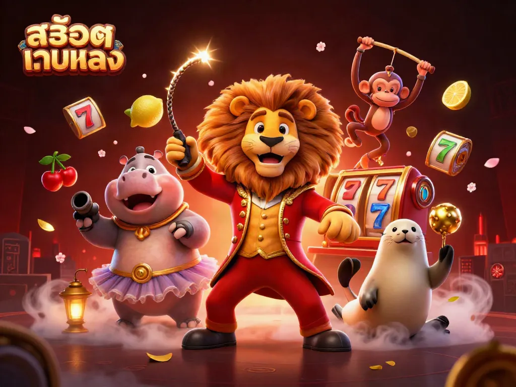 Spin slot reels with สล็อตเว็บตรง characters amid colorful jackpot action.