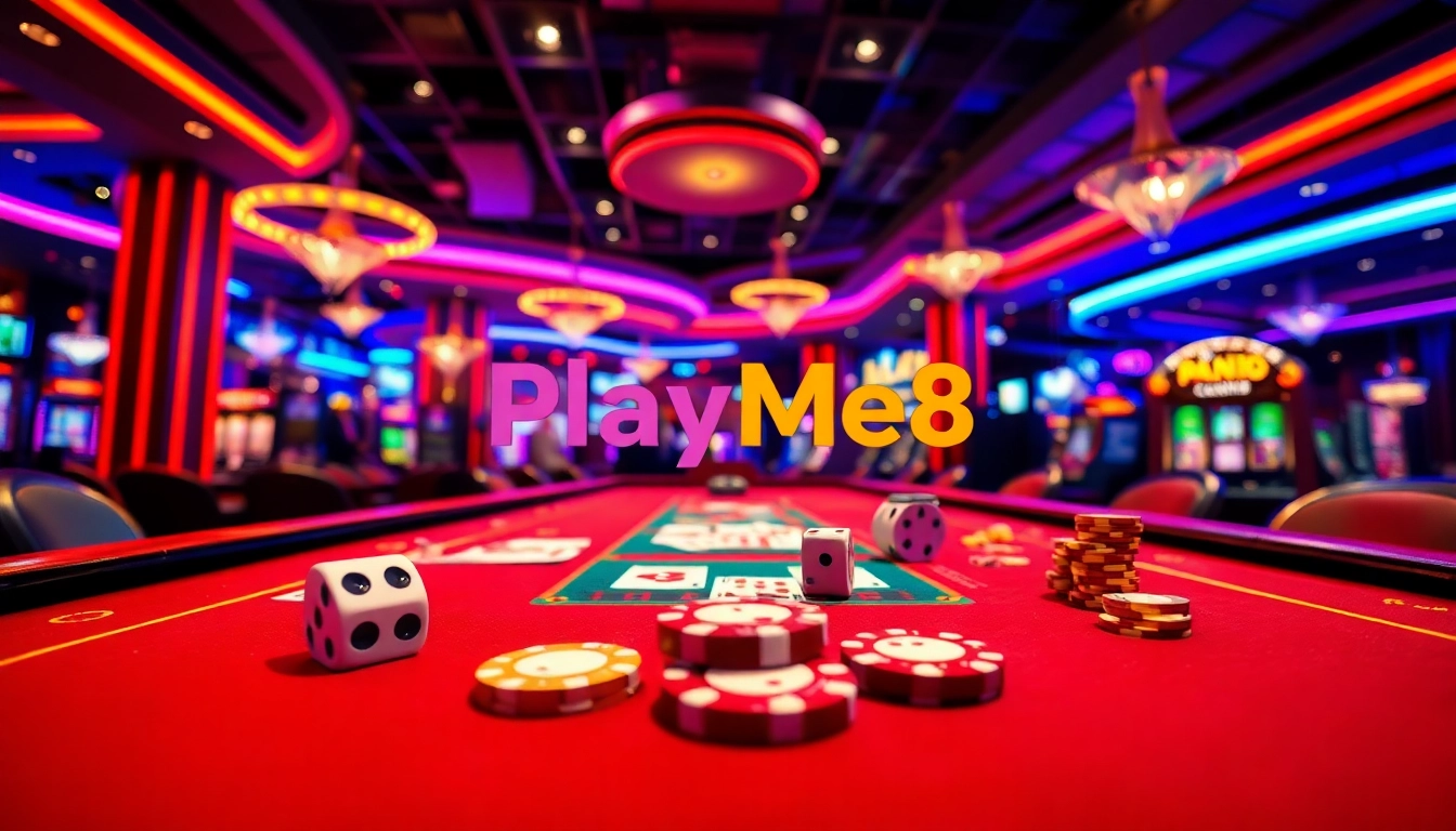 เข้าร่วมเกมคาสิโน PlayMe8 ที่โต๊ะพนันในบรรยากาศหรูหรา