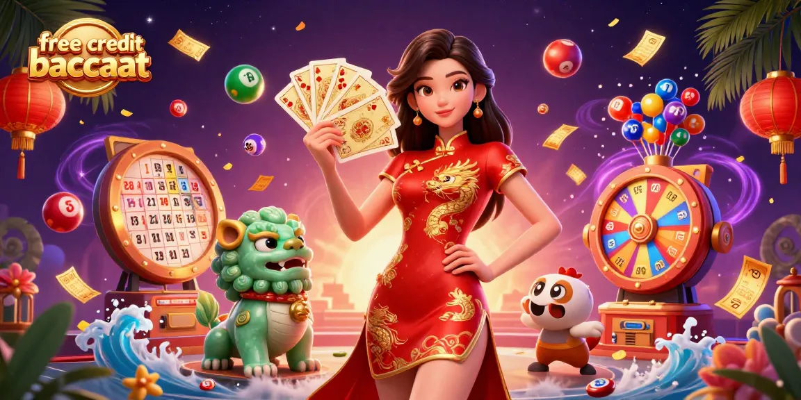 Experience free credit baccarat excitement with vibrant characters, dynamic gaming elements, and rich casino atmosphere.
