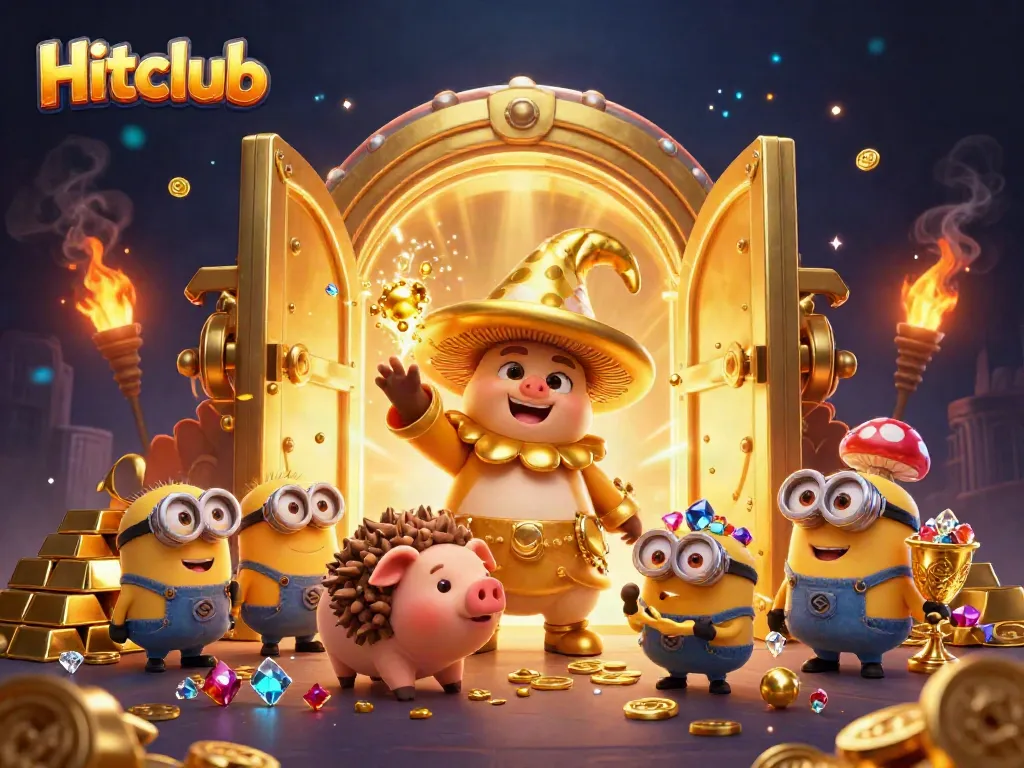 Engage in thrilling adventures with Hitclub as the golden wizard and friends discover treasures and riches!