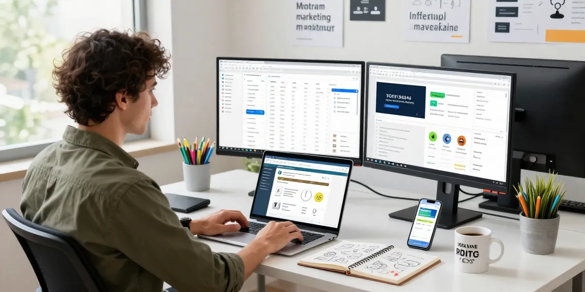 Dynamic workspace featuring cika4d digital marketing analytics and strategies.