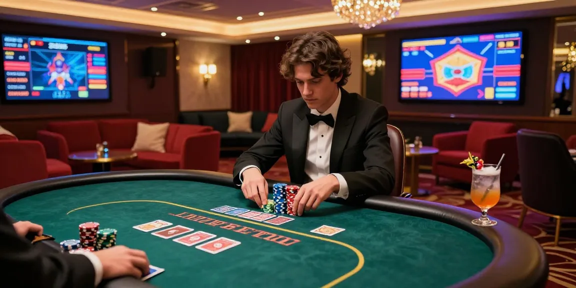 Pengunjung bermain poker di ruang kasino mewah luxury12 dengan suasana yang glamor dan atmosfer penuh kegembiraan.