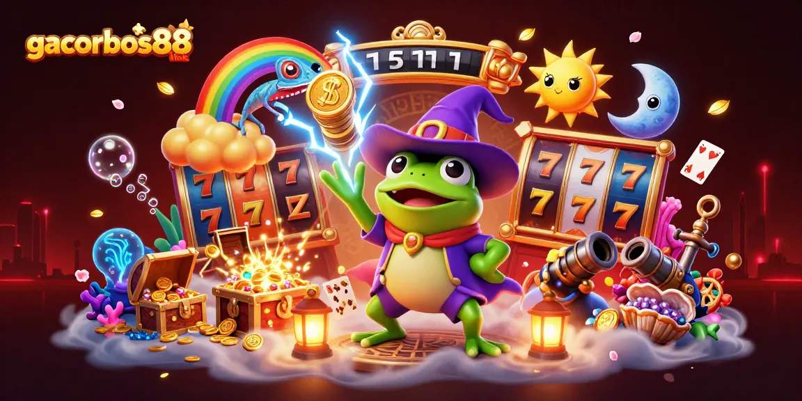 Spin the gacorbos88 link for a chance at jackpot wins, featuring vibrant casino elements.