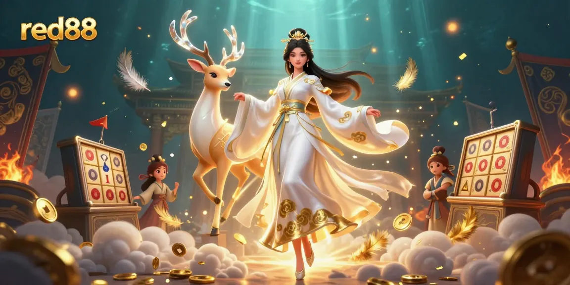 Join the excitement at red88 with immersive gameplay and stunning visuals in this 3D casino illustration.