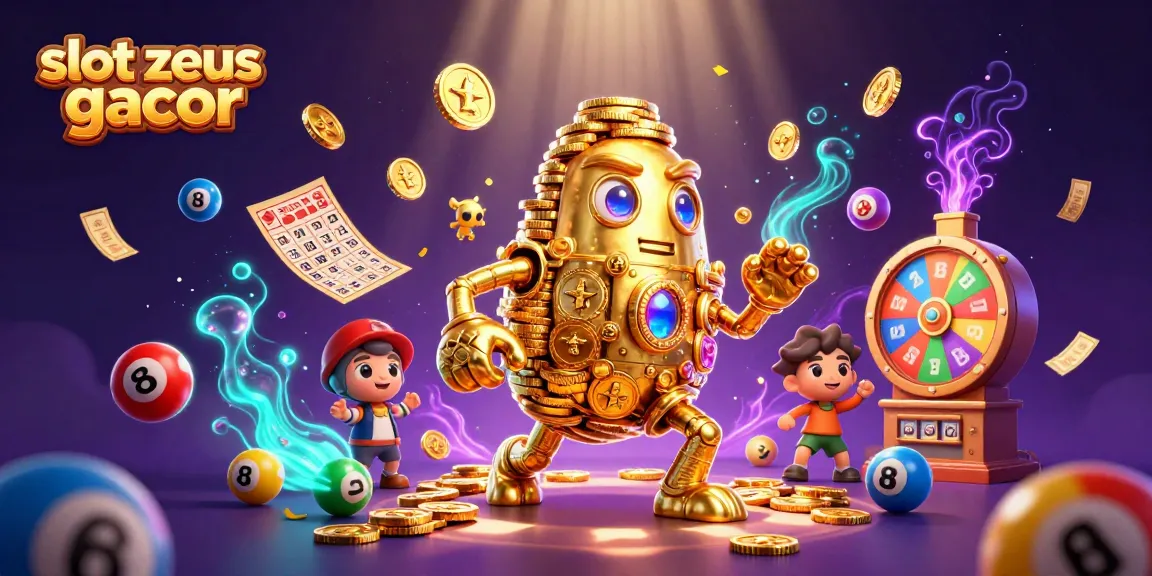 Engage in the exciting slot zeus gacor experience with a dynamic illustration showcasing vibrant game elements.